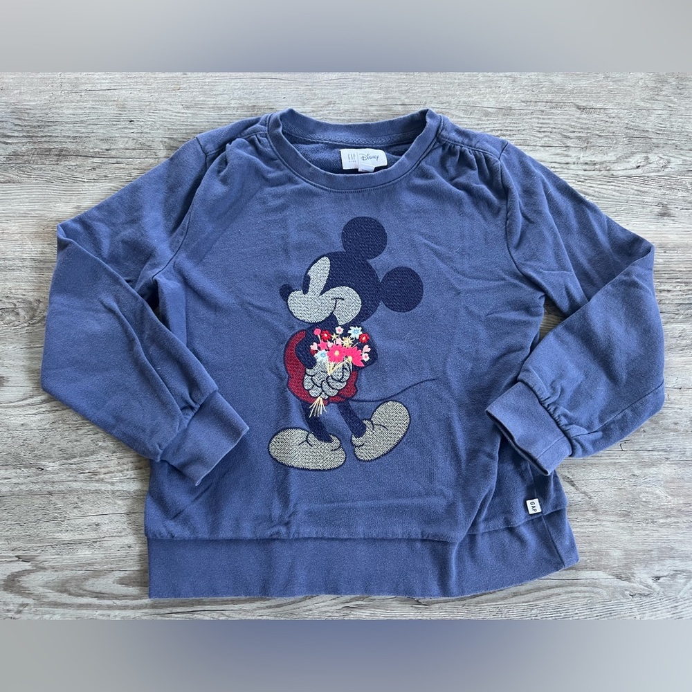 GapKids Disney Blue Mickey Mouse Sweatshirt Classic Design